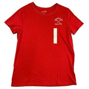 NWT Universal Thread Red American Summer Camp Tee Sz XL Short Sleeve Crew Neck